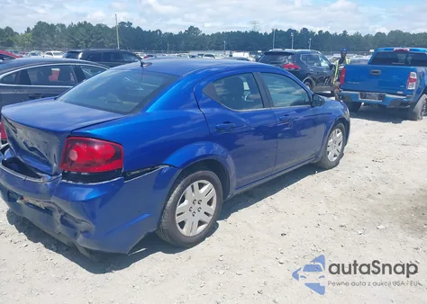 2012 Dodge Avenger Se from USA, damaged, VIN 1C3CDZAB5CN173384
